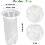 Asfasfq - 2 pices filtre ibc en nylon pour cuve, couvercle et rservoir d'eau de pluie - lavable et ...