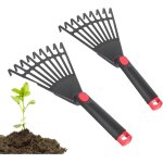 Asfasfq - 2 pices jardinage rteaux  gazon, rateau a feuilles plastique, rteau de jardin pour feuilles, ...