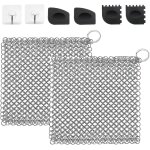 Asfasfq - 2 pièces de nettoyage de la fonte, 10ã—10cm nettoyeur d'anneau, 304 acier inoxydable chain ... Asfasfq - 2 pièces de nettoyage de la fonte, 10ã—10cm nettoyeur d'anneau, 304 acier inoxydable chain ...