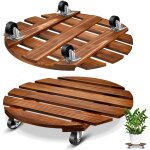 Asfasfq - 2 pièces support à plantes en bois roulettes avec roulettes, 30cm plateaux à plantes rond porte ... Asfasfq - 2 pièces support à plantes en bois roulettes avec roulettes, 30cm plateaux à plantes rond porte ...