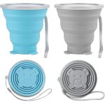 Asfasfq - 2 pièces tasse en silicone pliable, 320ml gobelet pliable avec couvercle hermétique, gobelet ... Asfasfq - 2 pièces tasse en silicone pliable, 320ml gobelet pliable avec couvercle hermétique, gobelet ...
