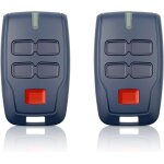 Asfasfq - 2 pices tlcommande pour portail bft mitto b rcb4, 433. 92mhz 4 boutons 4 canaux bleu rolling ...