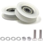 Asfasfq - lot de 2 roulettes en nylon avec rainures, remplacement de porte de serre kit de roue de porte ...