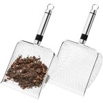 Asfasfq - lot de 2 tamis de jardin en métal argenté (3, 8 / 5 mm) - tamis jardinage professionnel pour ... Asfasfq - lot de 2 tamis de jardin en métal argenté (3, 8 / 5 mm) - tamis jardinage professionnel pour ...