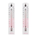 Asfasfq - lot de 2 thermomtres muraux, thermomtres extrieurs, lecture prcise celsius et fahrenheit, ...