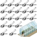 Asfasfq - 20 pièces clips de fixation en acier inoxydable résistants aux tempêtes accessoires pour serre ... Asfasfq - 20 pièces clips de fixation en acier inoxydable résistants aux tempêtes accessoires pour serre ...