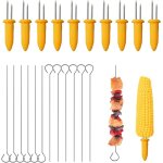 Asfasfq - 20 pices pique  brochette en acier inoxydable, rutilisable, (10cm), pic  brochette pour ...
