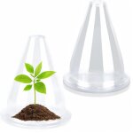 Asfasfq - 24 pices cloches pour plantes de jardin, 24cm x 20cm couvercle de cloche en plastique pour ...
