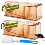 Asfasfq - 2p pi�ge � souris vivante, attrape souris humain et r�utilisables avec trou d'air sans m�canisme, ...