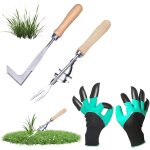 Asfasfq - 2pcs dsherbeur manuel, arrache racine, arrache mauvaise herbes jardinage, extracteur mauvaises ...