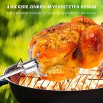 Asfasfq - 2pièces fourchette tourne broche, pour broche à rôtir en plein air pinces à viande pour poulet, ... Asfasfq - 2pièces fourchette tourne broche, pour broche à rôtir en plein air pinces à viande pour poulet, ...