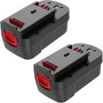 Asfasfq - 2x 18v 3, 6ah funmall a1718 ni - mh batterie de remplacement pour black decker batterie 18v ...