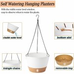 Asfasfq - 3 pièces pots de fleurs à suspendre, jardinière suspendue 25cm, pots suspendus avec trou de ...