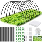 Asfasfq - 30pcs arceau pour serre tunnel, arceaux de jardin, avec 20 clips, tubes de connexion, piquets ... Asfasfq - 30pcs arceau pour serre tunnel, arceaux de jardin, avec 20 clips, tubes de connexion, piquets ...