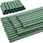 Asfasfq - 30pcs piquets de jardin, bâtons de soutien pour plantes, tube d'acier enduit de plastique avec ... Asfasfq - 30pcs piquets de jardin, bâtons de soutien pour plantes, tube d'acier enduit de plastique avec ...