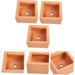 Asfasfq - 3pices pots de fleurs terre cuite rouge pour plantes dcoration intrieure et extrieure petite ...
