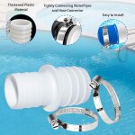 Asfasfq - lot de 4 adaptateurs de piscine 32  32 mm, raccord de tuyau de 32  32 mm, adaptateur de tuyau ...