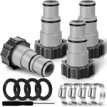 Asfasfq - 4 pices adaptateur de tuyau de piscine a, adaptateur de tuyau depiscine pompe accessoire piscine ...