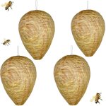 Asfasfq - 4 pièces de nid de guêpe artificiel, suspension wasp nest, guêpes factice, wasp nest decoy, ... Asfasfq - 4 pièces de nid de guêpe artificiel, suspension wasp nest, guêpes factice, wasp nest decoy, ...