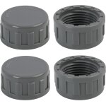 Asfasfq - 4 pièces pvc capuchon de fermeture tuyau capuchon fileté en pvc 32 mm, bouchons de fermeture ... Asfasfq - 4 pièces pvc capuchon de fermeture tuyau capuchon fileté en pvc 32 mm, bouchons de fermeture ...