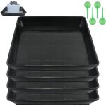 Asfasfq - lot de 4 soucoupes carres de 30 cm pour pots de moins de 26cm pour pots de fleurs d'intrieur ...