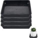 Asfasfq - lot de 4 soucoupes carres en plastique de 25 mm pour dcoration de jardin d'intrieur et d'extrieu ...