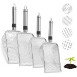 Asfasfq - lot de 4 tamis de jardin, tamis de jardin, tamis  compost avec poigne, tamis  sable (mailles ...