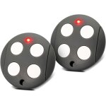 Asfasfq - 433, 92 mhz telecommande portail, lot de 2 telecommande porte de garage compatible avec telecommande ...
