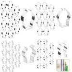 Asfasfq - lot de 48 pinces  ressort en mtal - organiseur mural assorti pour outils de jardin - crochets ...
