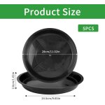 Asfasfq - 5 pices coupelle pot de fleur, pp soucoupe pot fleur, 28cm diameter soucoupes pour pots de ...