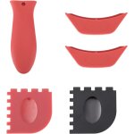 Asfasfq - 5pcs housses poigne silicone pour lodge poles fonte, comprend support de poigne 2 housses ...