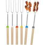 Asfasfq - 6 pièces pic a brochette, brochettes barbecue inoxydable rétractable 31. 5 - 81. 5 cm, pique ... Asfasfq - 6 pièces pic a brochette, brochettes barbecue inoxydable rétractable 31. 5 - 81. 5 cm, pique ...