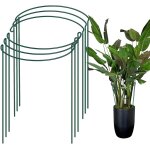 Asfasfq - lot de 6 supports de plantes, tuteurs pour plantes demi - ronds en mtal de jardin, piquets ...