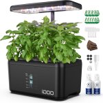 Asfasfq - 8 pods potager interieur, jardin d'herbes hydroponique, jardinire intelligente avec minuterie ...