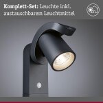 Asfasfq - 94831 borne lumineuse led cuff dtecteur de mouvement ip44 782mm 3000k 10w 700lm 230v 70 anthracite ...