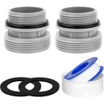 Asfasfq - adaptateur de tuyau de piscine 38 mm, kit de conversion avec joint, adaptateur de tuyau de ...