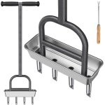 Asfasfq - arateur de gazon, core de pelouse manuel scarificateur outil d'aration du sol en acier inoxydable ...