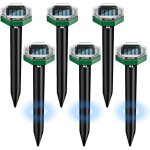 Asfasfq - anti taupe ultrason solaire, 6 pcs anti taupe efficace, ultrason taupe, rpulsif a taupes a ...