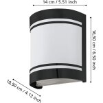 Asfasfq - applique murale extrieure led cerno, clairage mural dextrieur en acier zingu noir et ...