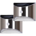 Asfasfq - applique murale solaire  led pour jardin, terrasse, alle, clture, escalier en acier inoxydable ...