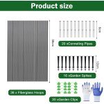 Asfasfq - arceau pour serre tunnel, support d'arceaux de jardin ajustable en fibre de verre antirouille, ... Asfasfq - arceau pour serre tunnel, support d'arceaux de jardin ajustable en fibre de verre antirouille, ...