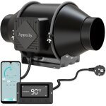 Asfasfq - aygrochy 100mm app extracteur d'air 30w, moteur ec triphas avec programmation de la temprature ...