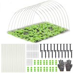 Asfasfq - aysyr lot de 106 supports pour plantes, serres tunnels, arcs de tunnel pour serre, arcs de ...