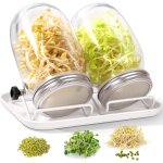 Asfasfq - bocal de germination, 2 x 1000ml bocal de germination de graines, 2 couvercle  grille en acier ...