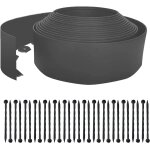 Asfasfq - bordure de jardin flexible 10 mtres hauteur 10cm bordure jardin exterieur avec 30 piquets ...