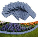 Asfasfq - bordure de jardin plastique exterieur 20 pcs, 5m anthracite bordure de jardin en pierre gris, ...