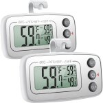 Asfasfq - brifit thermometre frigo, mini digital lcd thermomtre de rfrigrateur congelateur avec crochet, ...