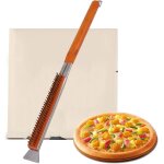 Asfasfq - brosse pour four  pizza , brosse pour pierre  pizza et grattoir , dmontage facile , multifonction ...