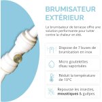 Asfasfq - brumisateur terrasse 10m serre pergola parasol - brumisation extrieur haute performances avec ...