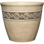 Asfasfq - classic home and garden pot de fleurs en rsine corinthienne - gris bton, 25, 4 cm